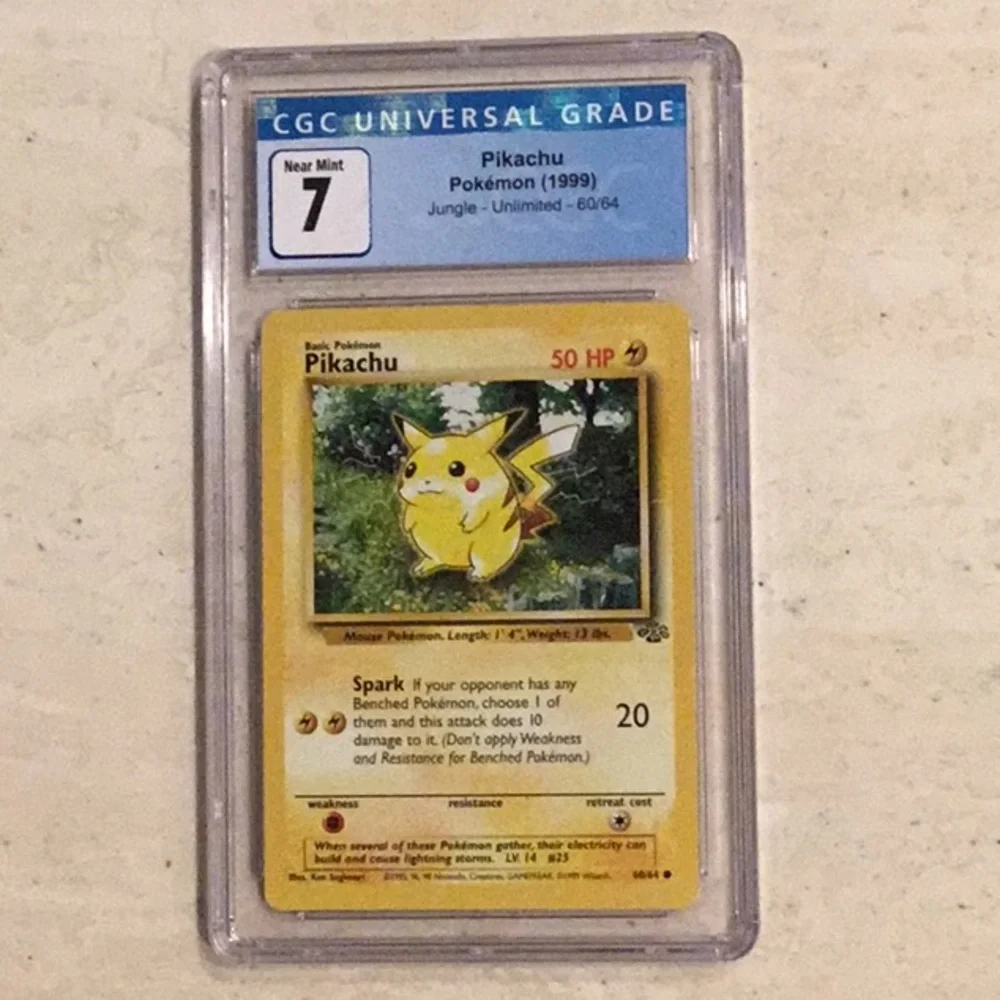 Pikachu & Charmander 1999 Pokemon 60/64 46/102 Base Set CGC 7 Graded Card - Picture 6 of 10